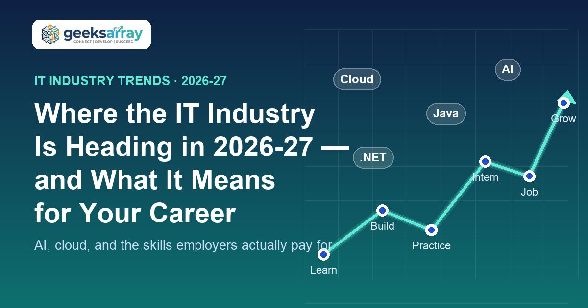 Where the IT industry is heading in 2026-27 — career path through .NET, Java, Cloud and AI