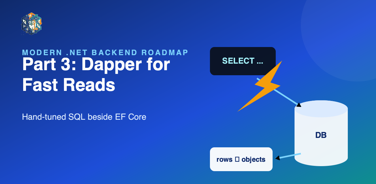 Modern .NET Backend Roadmap — Part 3: Dapper for Fast Reads