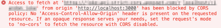 No Access-Control-Allow-Origin header is present on the requested resource